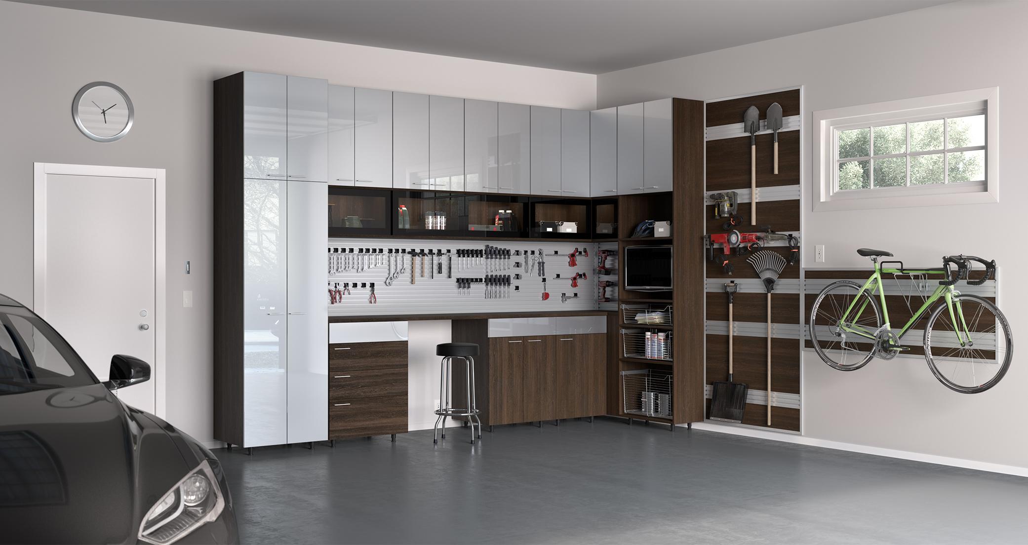 Garage Workbench with Dark Finish