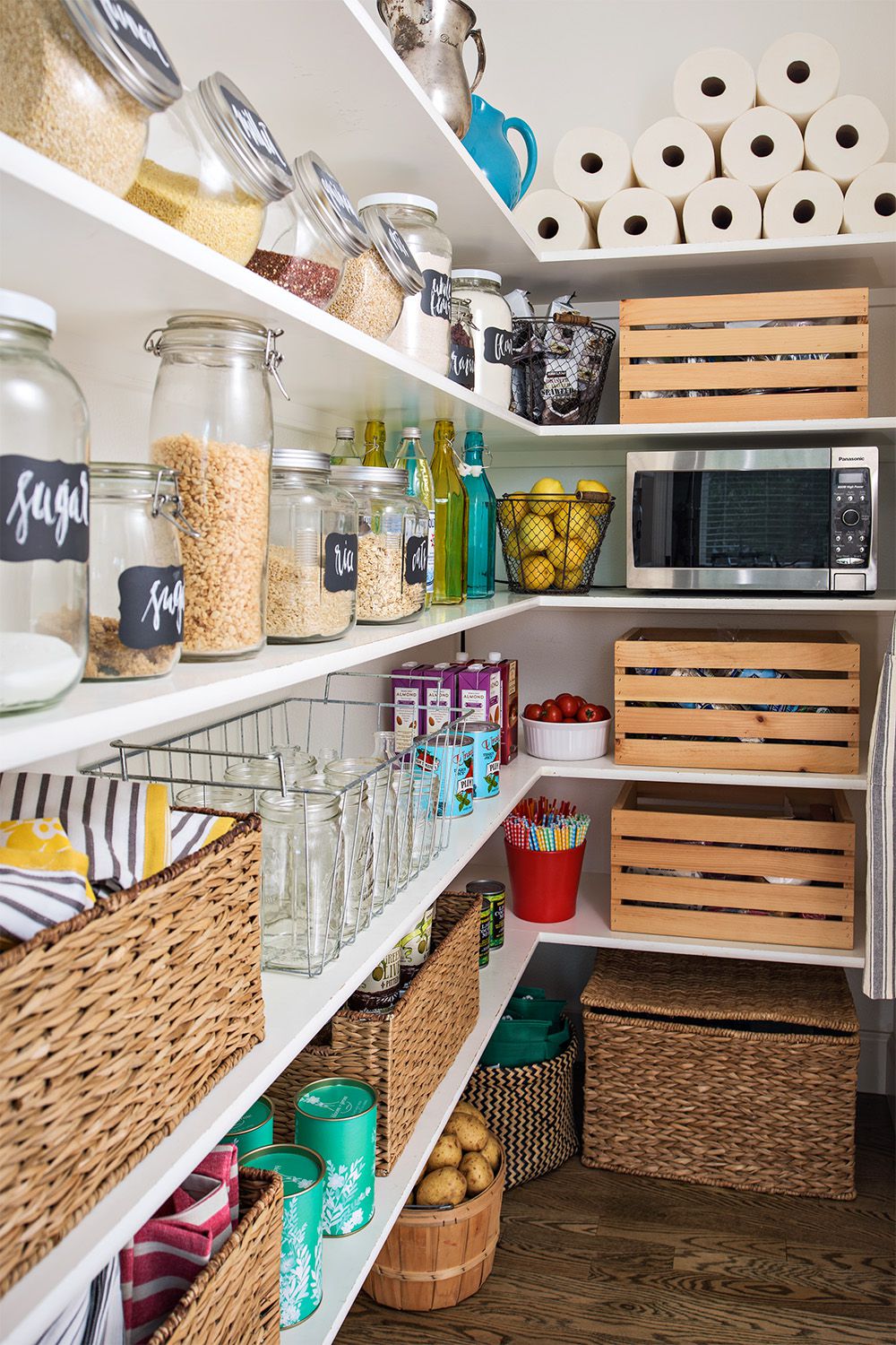 Walk-In Pantry with Built-In Storage