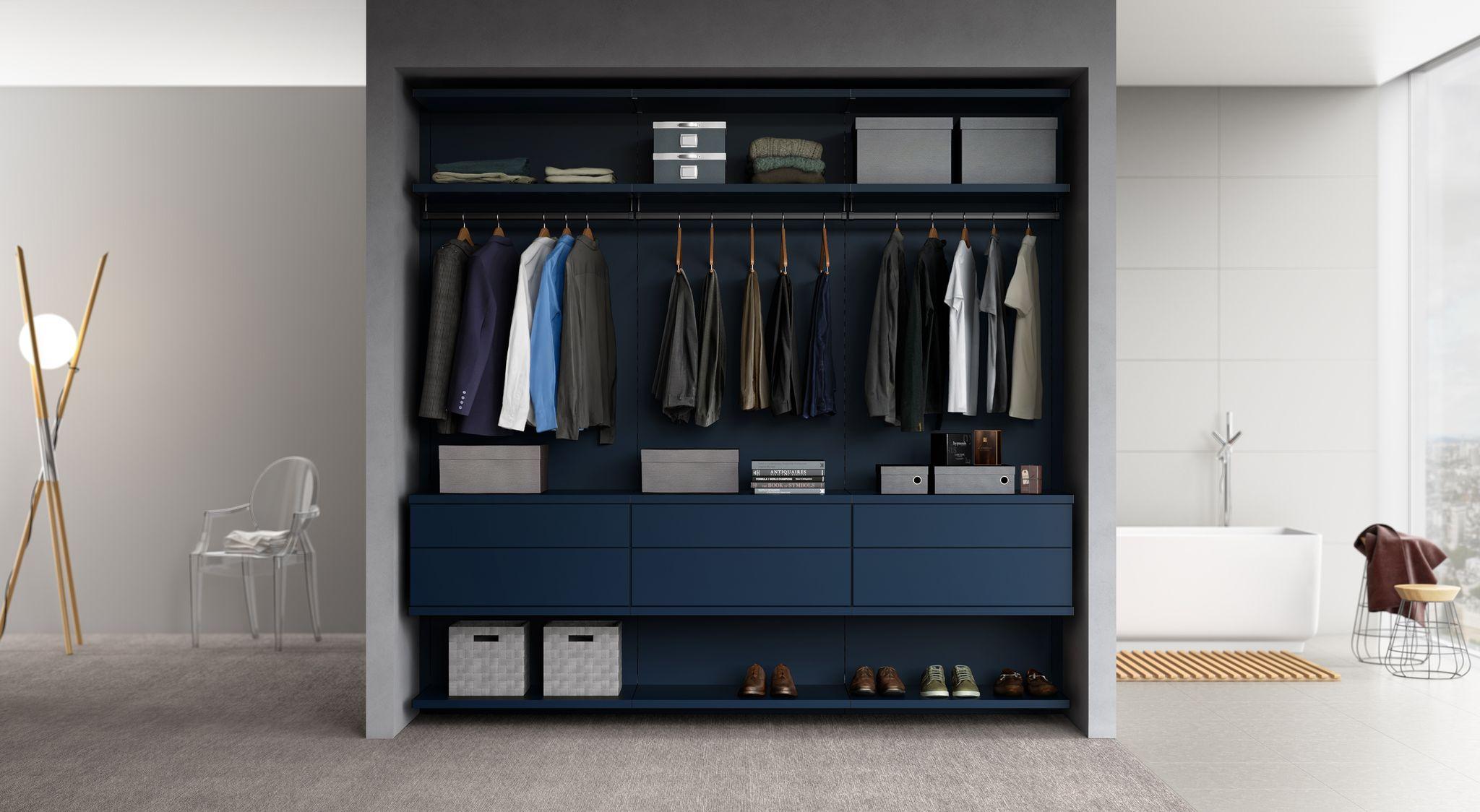 Navy Reach-In with Matte Finish